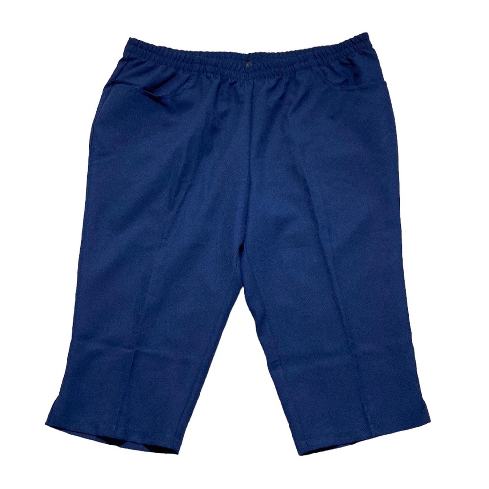 Navy Elastic Waist Shorts 18